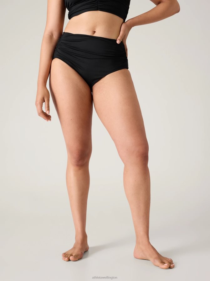 Athleta Women Black Horizon High Waist Swim Bottom TZB4L0899