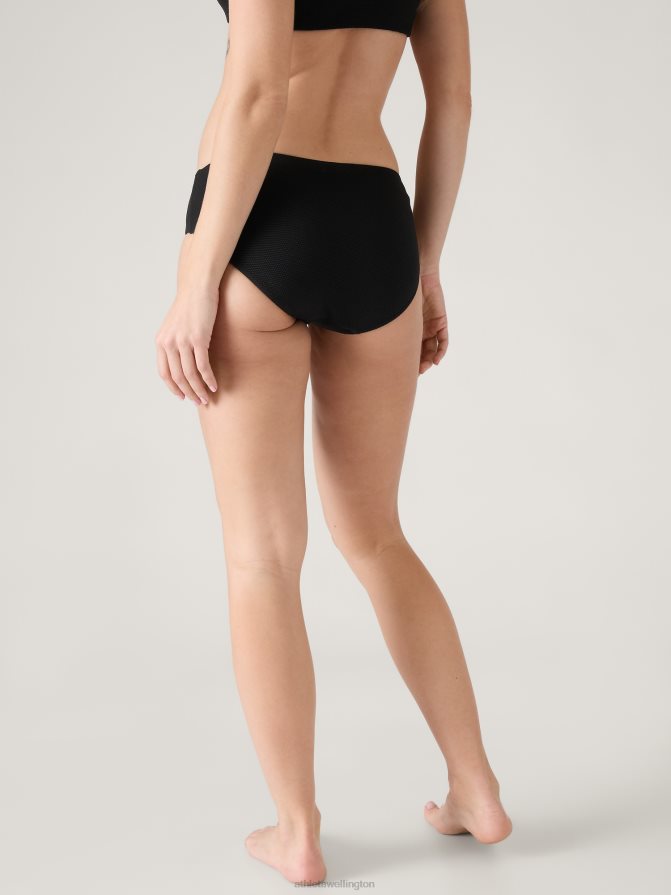 Athleta Women Black Pique Clean Full Swim Bottom TZB4L0917