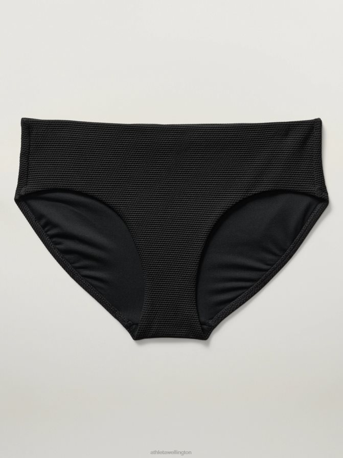 Athleta Women Black Pique Clean Full Swim Bottom TZB4L0917