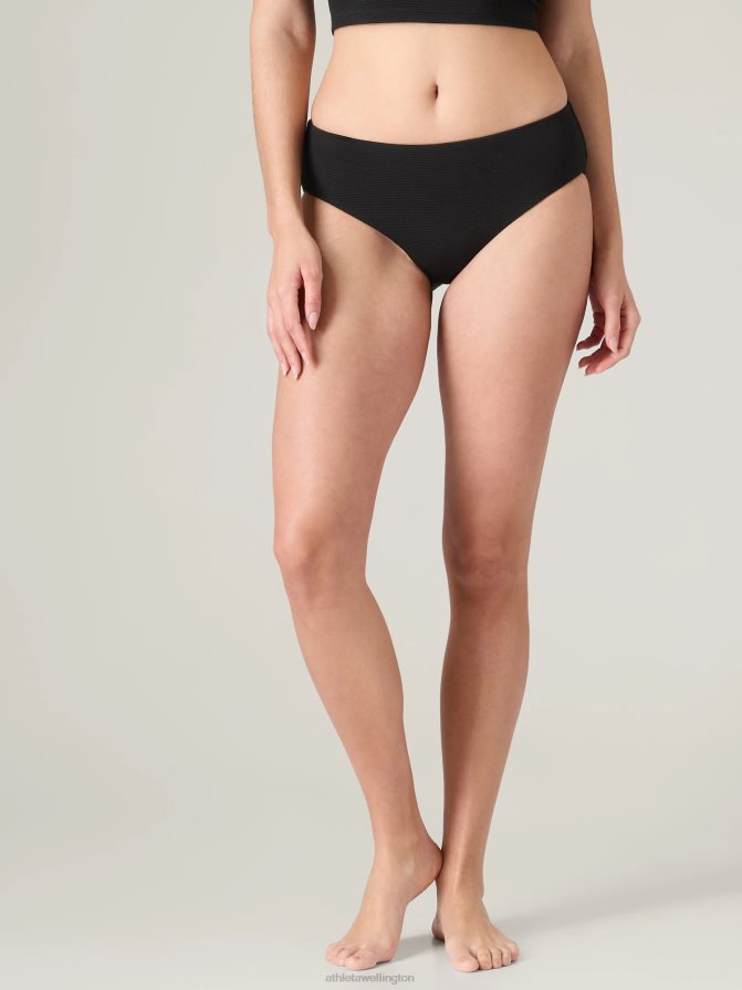 Athleta Women Black Pique Clean Full Swim Bottom TZB4L0917