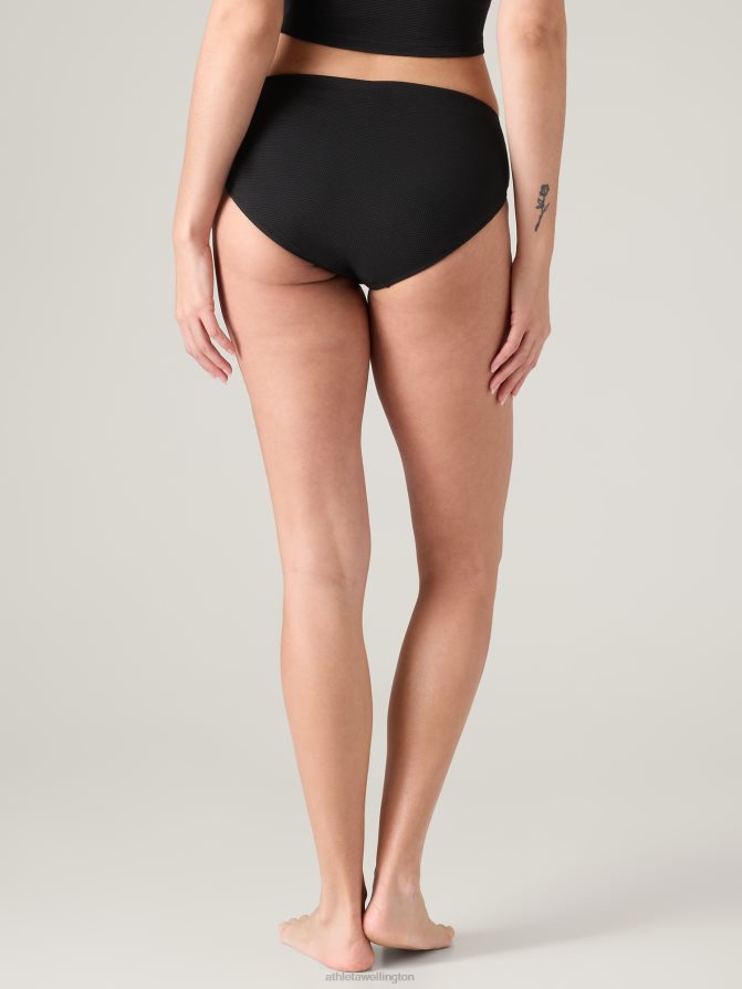 Athleta Women Black Pique Clean Full Swim Bottom TZB4L0917