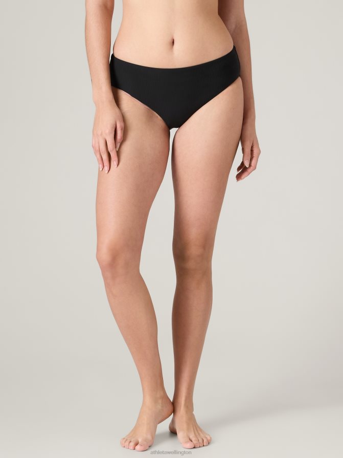 Athleta Women Black Rib Clean Full Swim Bottom TZB4L0882