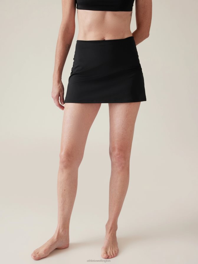 Athleta Women Black Tidal Swim Skirt TZB4L0923