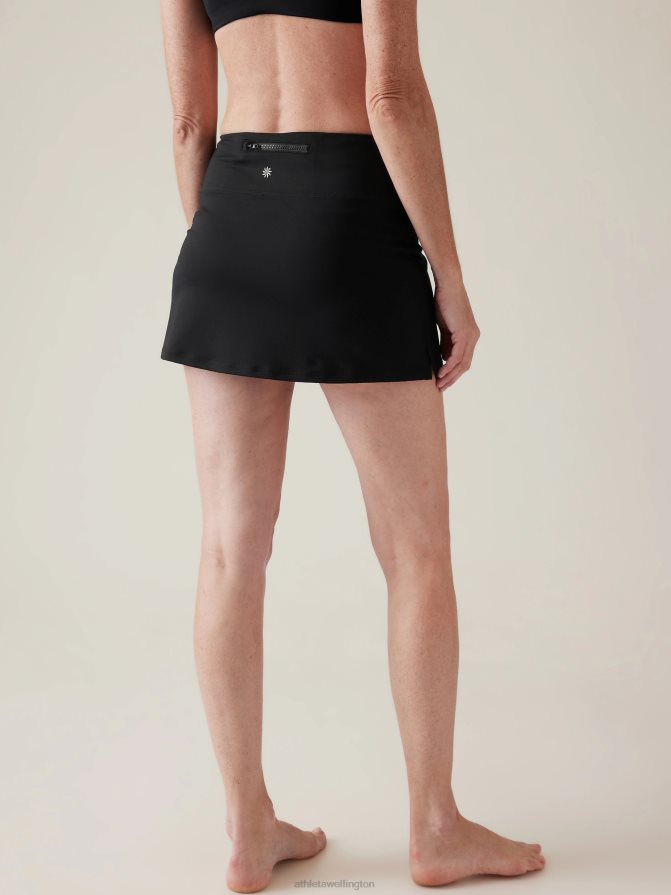 Athleta Women Black Tidal Swim Skirt TZB4L0923