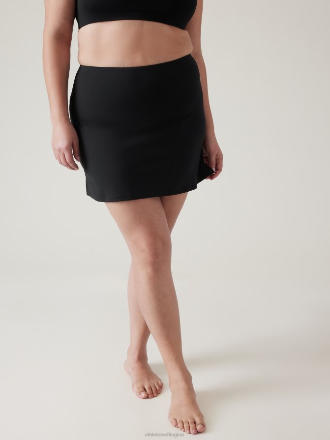 Athleta Women Black Tidal Swim Skirt TZB4L0923