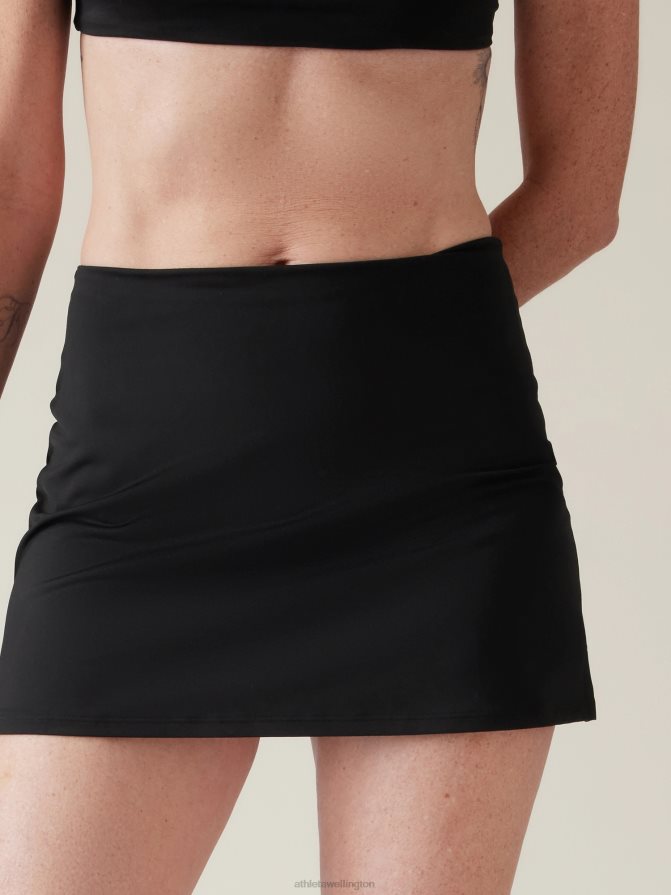 Athleta Women Black Tidal Swim Skirt TZB4L0923