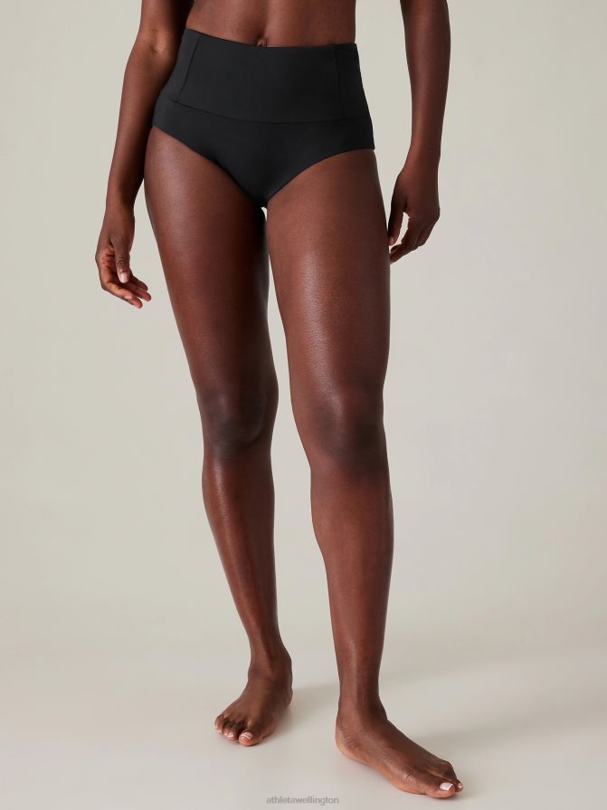 Athleta Women Black Ultra High Waist Pocket Swim Bottom TZB4L0843