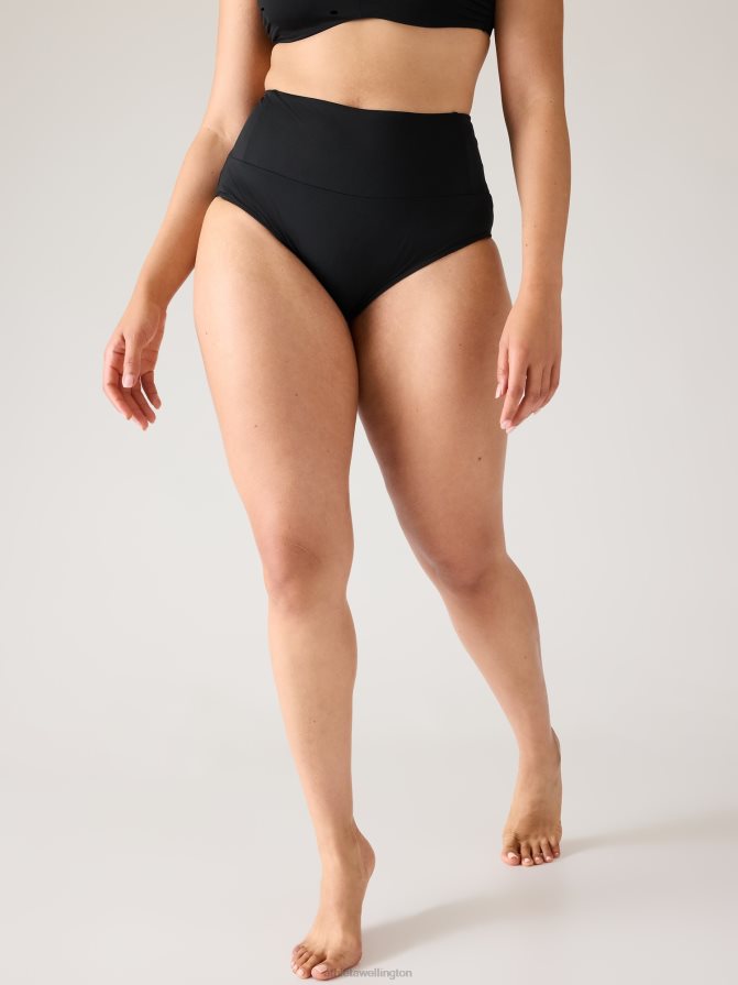 Athleta Women Black Ultra High Waist Pocket Swim Bottom TZB4L0843