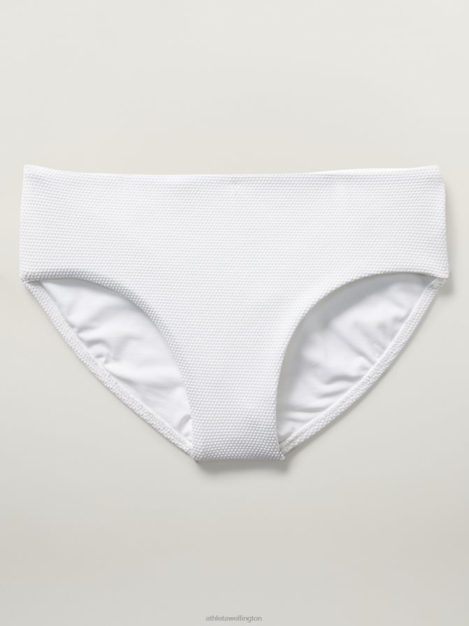 Athleta Women Bright White Pique Clean Full Swim Bottom TZB4L0862