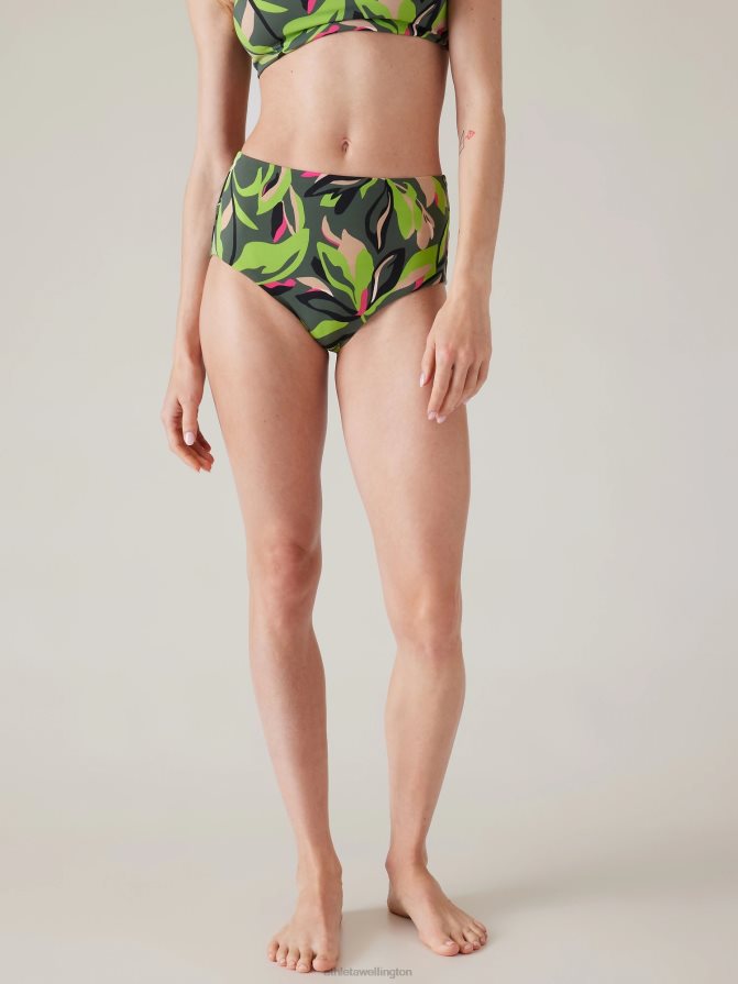 Athleta Women Deep Fern Floral High Waist Swim Bottom TZB4L0796