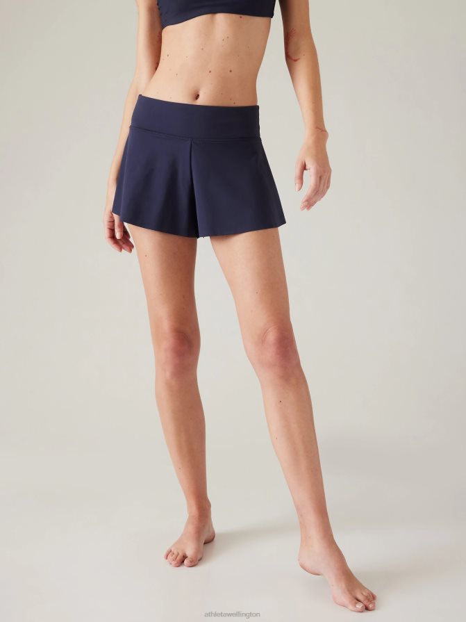 Athleta Women Dress Blue Makani Swim Short TZB4L0848