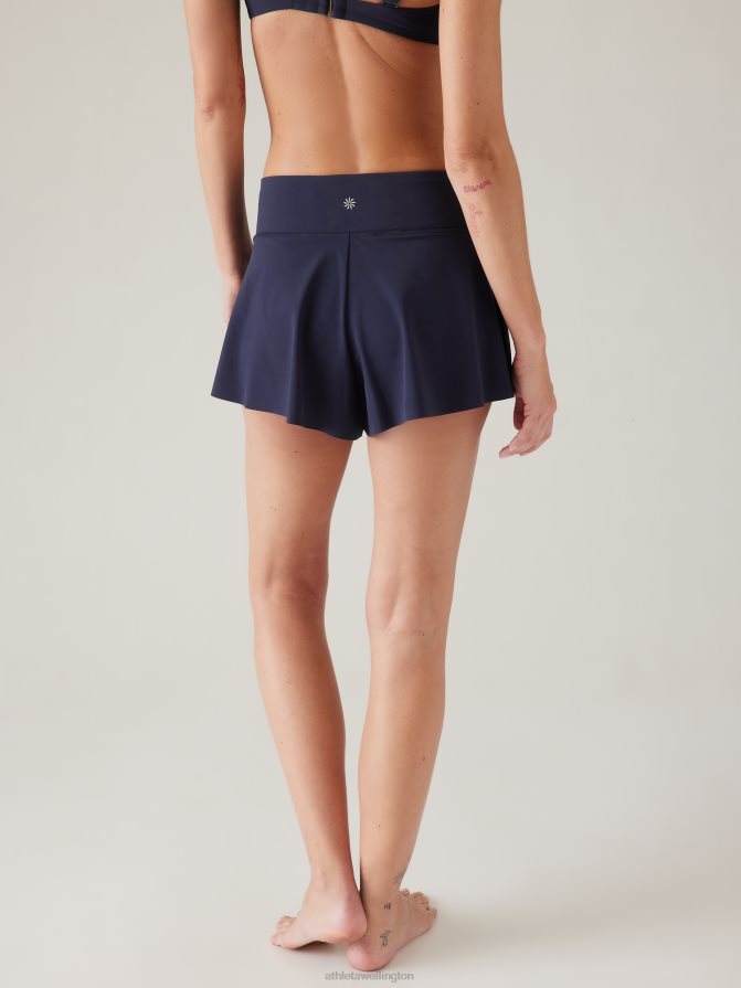 Athleta Women Dress Blue Makani Swim Short TZB4L0848