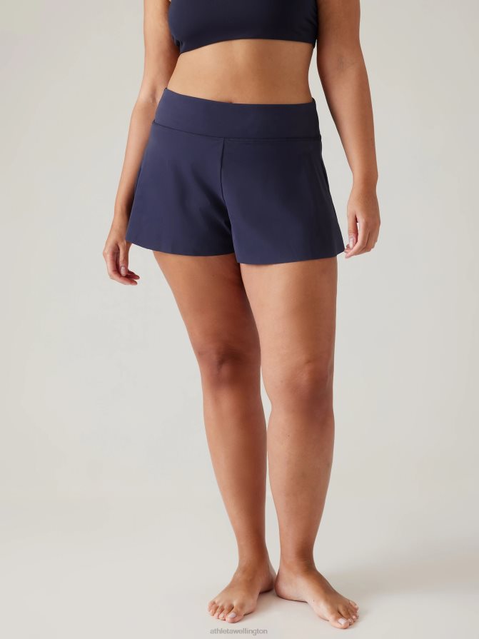 Athleta Women Dress Blue Makani Swim Short TZB4L0848