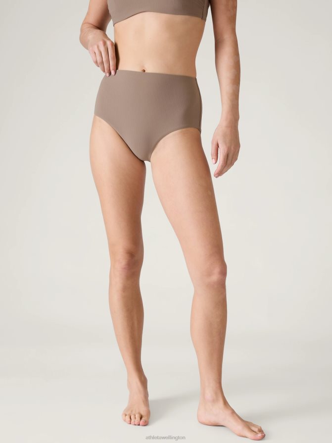 Athleta Women Pyrite Rib High Waist Swim Bottom TZB4L0905