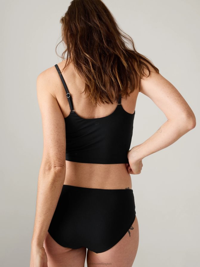 Athleta Women Black Scoop Crop Tankini A-C TZB4L0938