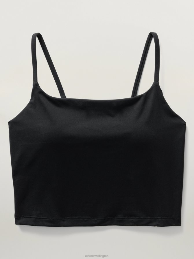 Athleta Women Black Scoop Crop Tankini A-C TZB4L0938