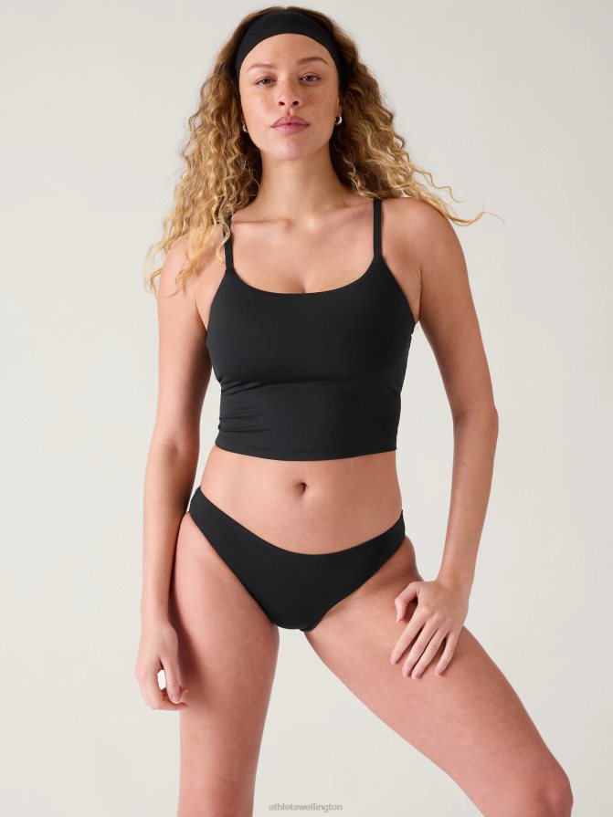 Athleta Women Black Scoop Crop Tankini D-DD TZB4L0916