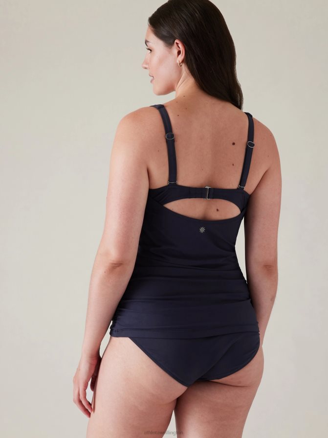 Athleta Women Dress Blue Square Neck Bra Cup Tankini TZB4L0839