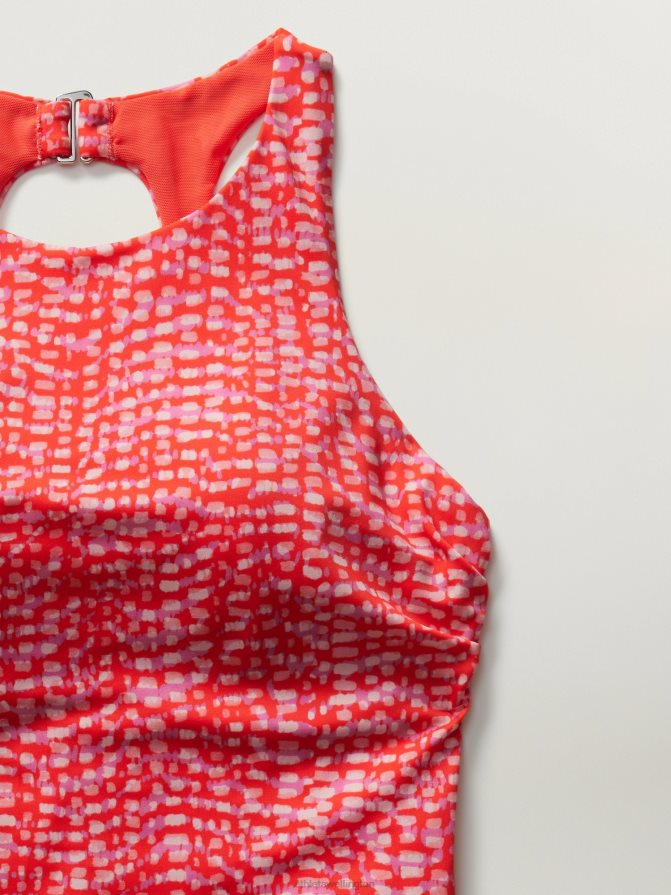 Athleta Women Hudson Red Maldives Bra Cup Tankini TZB4L0793