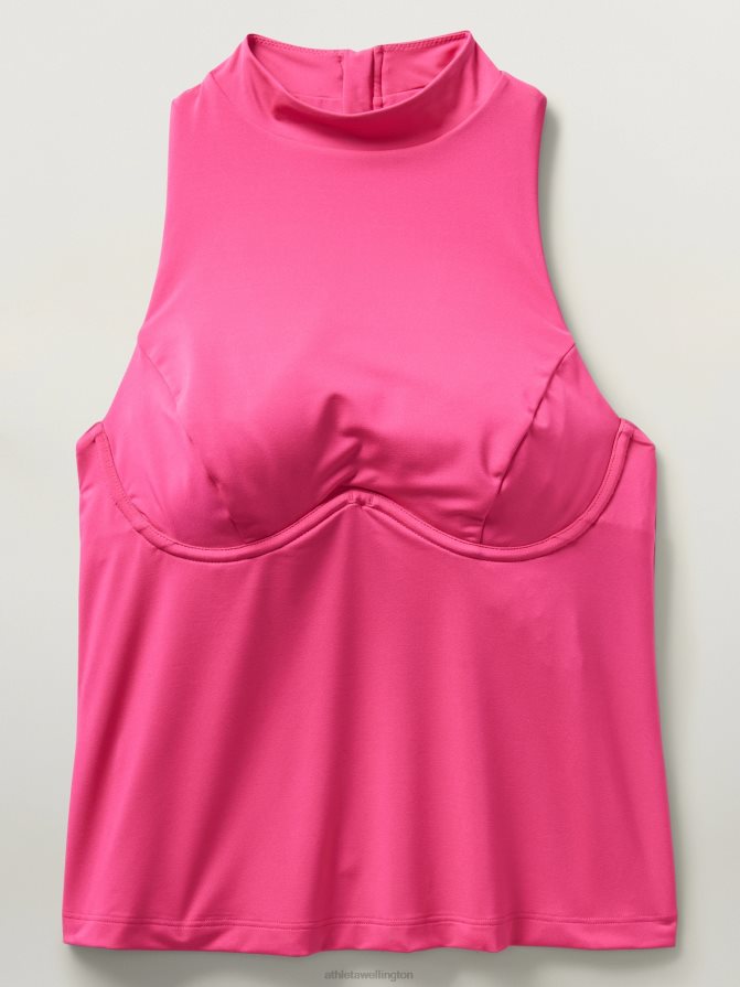 Athleta Women Tulip Pink Maldives Sport Zip Tankini TZB4L0929